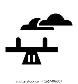 seesaw icon isolated sign symbol vector illustration - high quality black style vector icons
