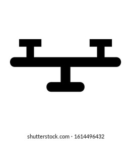 seesaw icon isolated sign symbol vector illustration - high quality black style vector icons
