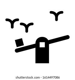 seesaw icon isolated sign symbol vector illustration - high quality black style vector icons

