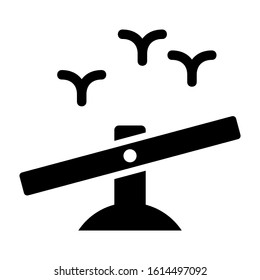 seesaw icon isolated sign symbol vector illustration - high quality black style vector icons
