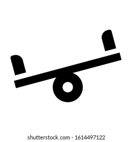 seesaw icon isolated sign symbol vector illustration - high quality black style vector icons
