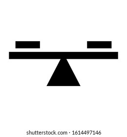 seesaw icon isolated sign symbol vector illustration - high quality black style vector icons
