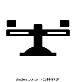 seesaw icon isolated sign symbol vector illustration - high quality black style vector icons
