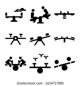 seesaw icon isolated sign symbol vector illustration - Collection of high quality black style vector icons
