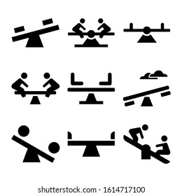 seesaw icon isolated sign symbol vector illustration - Collection of high quality black style vector icons
