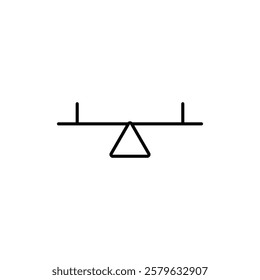 Seesaw icon logo sign set vector outline