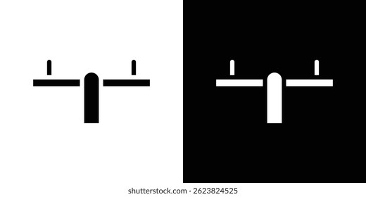 Seesaw icon for logo web mobile app UI design.