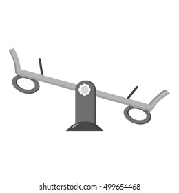 Seesaw icon in monochrome style isolated on white background. Play garden symbol stock vector illustration.