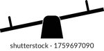seesaw icon on white background. seesaw icon. seesaw playground fun park.