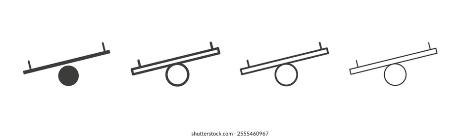 Seesaw icon pack. vector illustration
