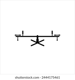 Seesaw Icon, See Saw Icon, Up Down Game Vector Art Illustration