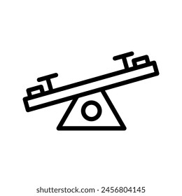 Seesaw icon vector color editable