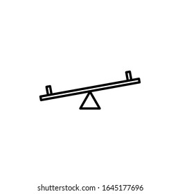 Design der Vektorillustration von Seesaw-Symbolen