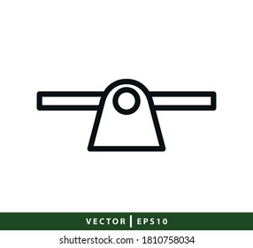 Seesaw icon vector flat style illustration