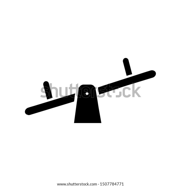 Seesaw Icon Vector Illustration Flat Design Stock Vector (royalty Free 