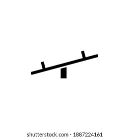 Seesaw Icon Vector Illustration. See saw vector icon