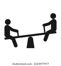 seesaw icon vector illustration symbol design