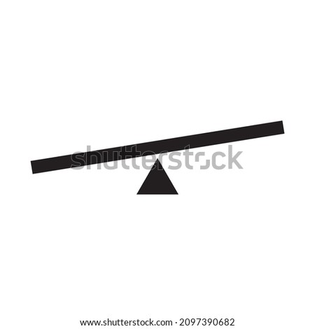 Seesaw Icon Vector Illustration Symbol