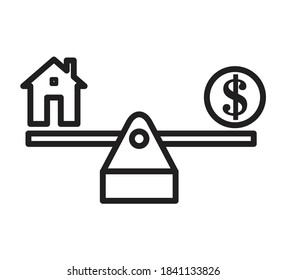 Seesaw  icon vector logo design template illustration