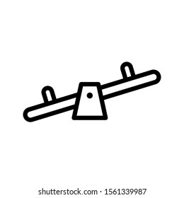 Seesaw icon vector on white background. vector illustration