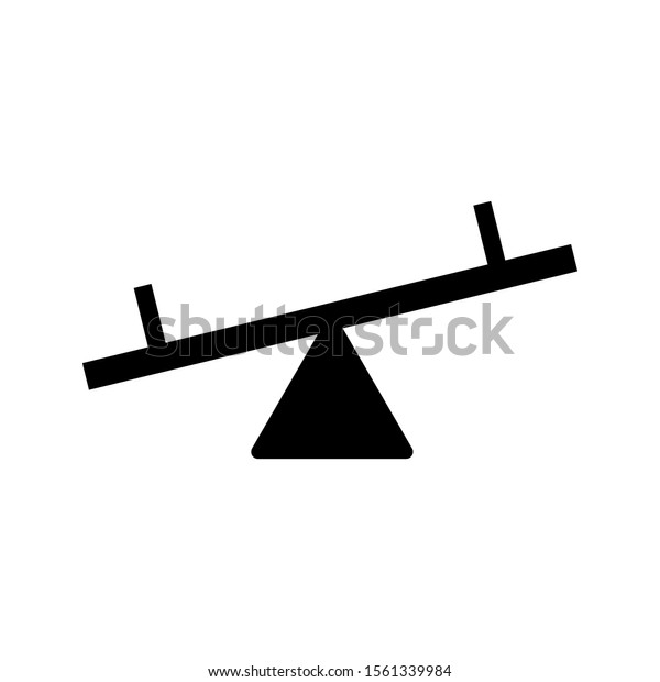 Seesaw Icon Vector On White Background Stock Vector (Royalty Free ...