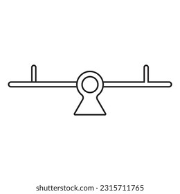 seesaw icon vector template illustration logo design