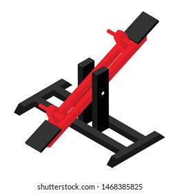 Seesaw isolated on white background isometric view. Playground game