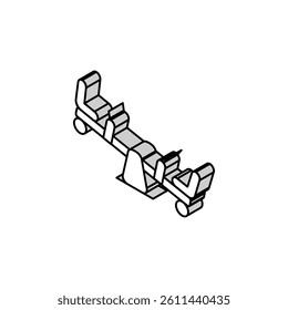 seesaw park outdoor kid play isometric icon vector. seesaw park outdoor kid play sign. isolated symbol illustration