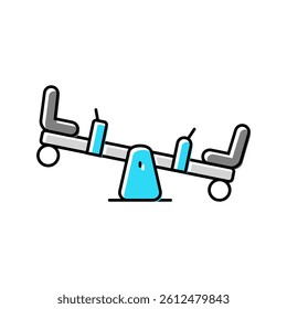 seesaw park outdoor kid play color icon vector. seesaw park outdoor kid play sign. isolated symbol illustration