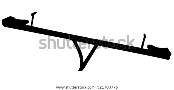 Seesaw Silhouette Vector Stock Vector (royalty Free) 321700775