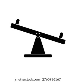 Seesaw silhouette vector art Illustration