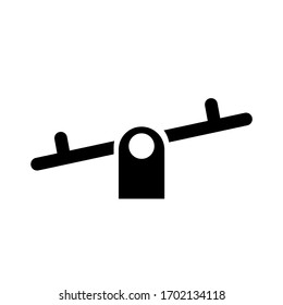 seesaw simple icon on white background 