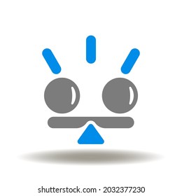 Vista con éxito de ilustración vectorial de esfera balanceada. Símbolo de balance. Icono de equilibrio.