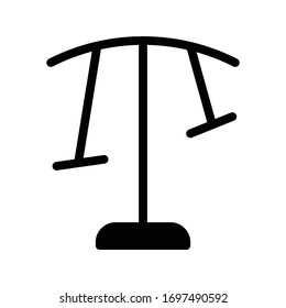 seesaw vector glyph flat icon 