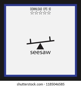 seesaw vector icon