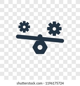 Seesaw vector icon isolated on transparent background, Seesaw transparency logo concept