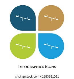 Vektorillustration-Illustrationssymbol anzeigen. Einzeln auf 4 verschiedenen Hintergründen
