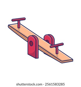 Seesaw Vector Illustration. Vector illustration of a seesaw (teeter-totter). Ideal for playground designs and childhood illustrations.