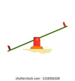 Seesaw vector. Playground, preschool, kindergarten. Childhood concept. Vector illustration can be used for topics like entertainment, leisure, outdoor activity