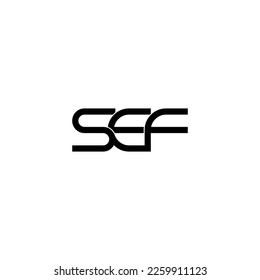 sef typography letter monogram logo design