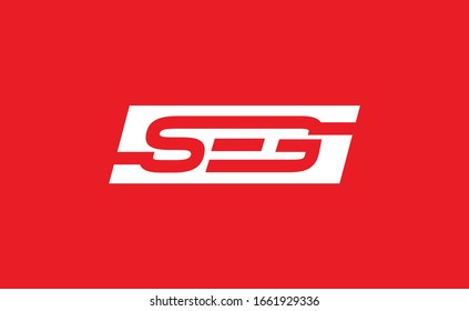 SEG initials simple geometric company. Logo Letter Combinations S, E and G. 3 letter combinations