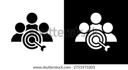 Segment Accuracy Icon In Black and White Glyph Style