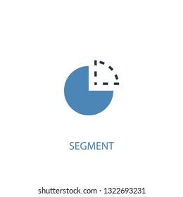 segment concept 2 colored icon. Simple blue element illustration. segment concept symbol design. Can be used for web and mobile UI/UX