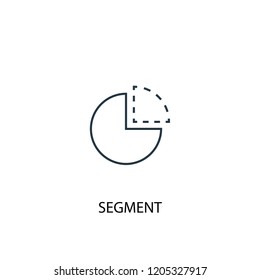 segment concept line icon. Simple element illustration. segment  concept outline symbol design. Can be used for web and mobile UI/UX