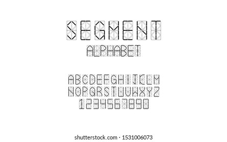Segment font. A futuristic design. Vector illustration. EPS10