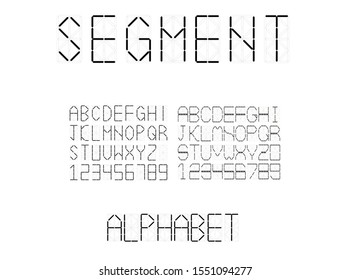 Segment font. A futuristic design. Vector illustration. EPS10