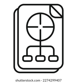 Segment icon flat vector. Market target. Share analysis