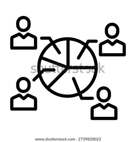 Segment Icon Line Style Vector Illustration