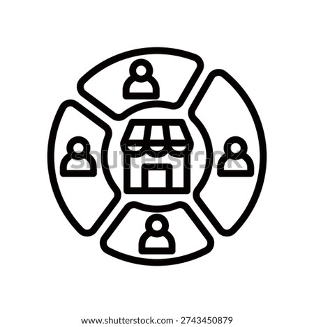 Segment Icon Line Vector Illustration