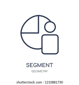 Segment icon. Segment linear symbol design from Geometry collection. Simple outline element vector illustration on white background.